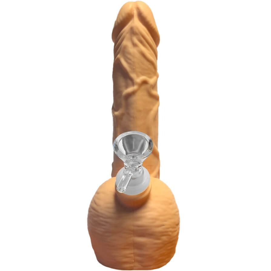 White Penis Silicone Bong 20cm