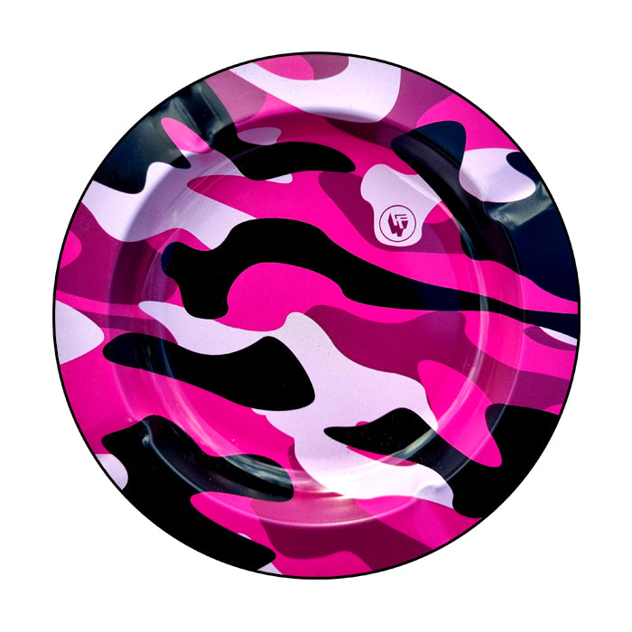 Fire-Flow™ "Fluo Camouflage Pink" Metalen Asbak