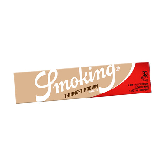 Smoking Brown Thinnest (Unbleached) Kingsize Vloei