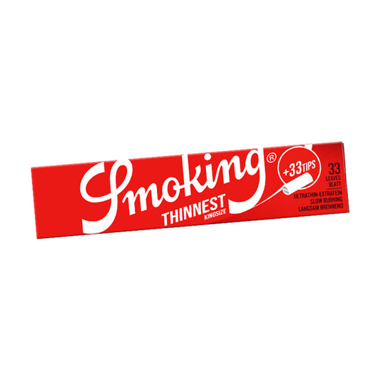 Smoking Red Thinnest Kingsize Vloei + Tip (2-in-1)