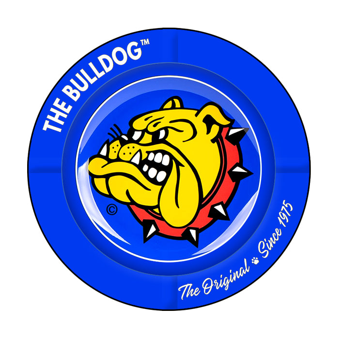 The Bulldog™ "International Logo Blue" Metalen Asbak
