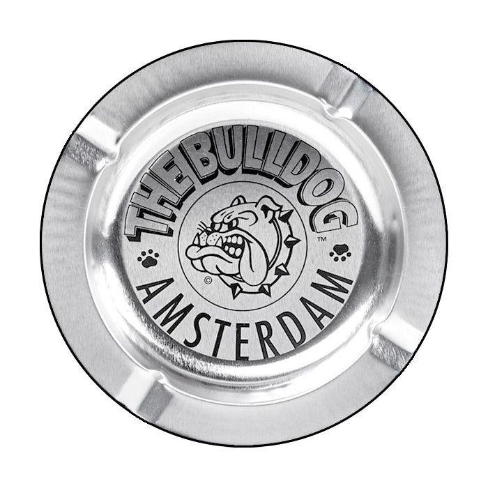 The Bulldog™ "Amsterdam Logo Silver" Metalen Asbak